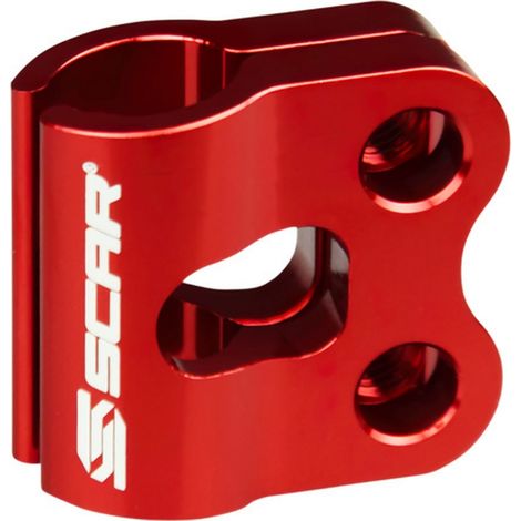 Supporto per tubo freno anteriore Scar Racing (supporto) Yamaha Honda Kawasaki Suzuki Fantic rosso (1/2)