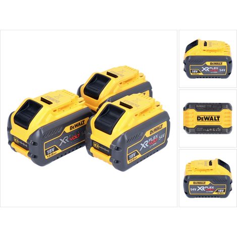 DeWalt 3x DCB 548 batería 18 V / 54 V máx. 12 Ah / 12000 mAh Li-Ion XR FLEXVOLT - con indicador de nivel de carga (1/5)