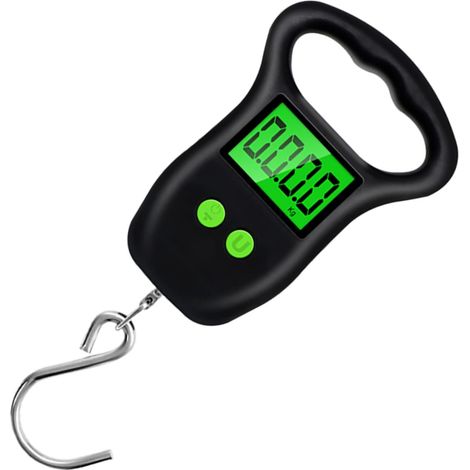 Balance Portative à Crochet 50kg En Métal Et Plastique Avec Écran Lcd Haute Précision, Balance Suspendue Compacte Pour Pêche, Bagages Et Usage Voyage