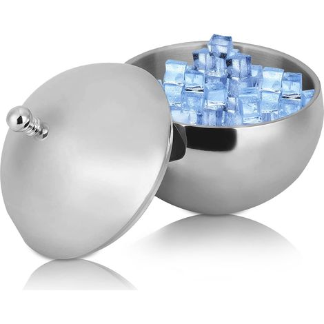 Seau à Glace Isotherme, Acier Inoxydable Double Paroi Isolation Seau à Glace Conteneur, Seau a Glacon Seau a Champagne Seau Avec Couvercle, 2000ml (1/5)