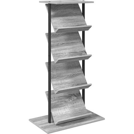 vidaXL  Magazine Rack  Grey Sonoma 68 x 40 x 123.5 cm Engineered Wood