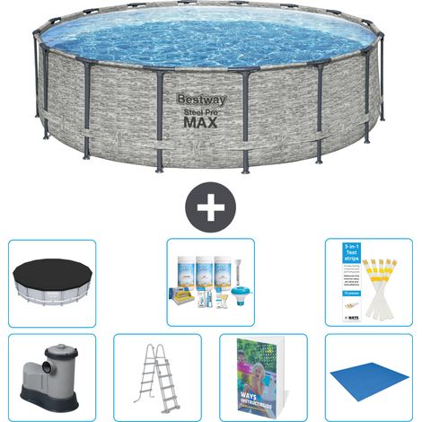 Bestway Steel Pro MAX Rund - 488x122 cm - 8-teilig S599