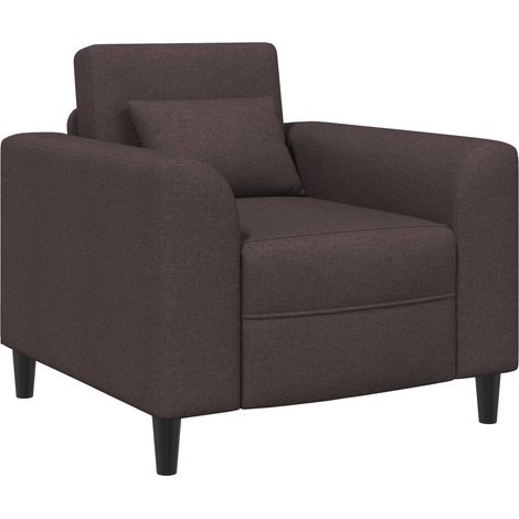 Fauteuil Marron foncé Tissu vidaXL (1/5)