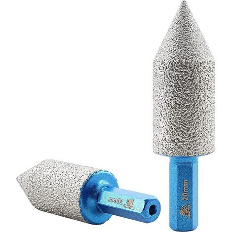 Diamant Fasenbohrer 20mm für Fliesen Marmor Granit mit Sechskantschaft (2 Stück) (1/5)