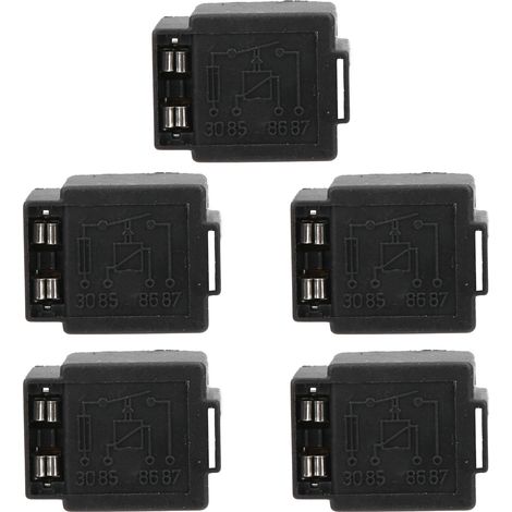 5 relais clignotants automobiles, 4 broches CC 12 V 30 A, fusible pour véhicule, résistants aux chocs et à l'eau, commande d'éclairage JD1912 (1/5)