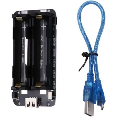 Bouclier Batterie 18650 Avec Câble USB, Extension 3V/1A 5V/2A, Chargeur Micro USB Type B Et Port Type C Pour Raspberry Pi Arduino Wemos