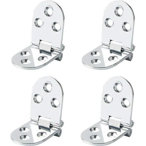 charnires De Table Pliantes Connecteur Rabattable Montage De Meubles En Inox Pliant De 180 Degrs, 2.5 Mm Dpaisseur, Finition De Chrome En Acier In (1/4)