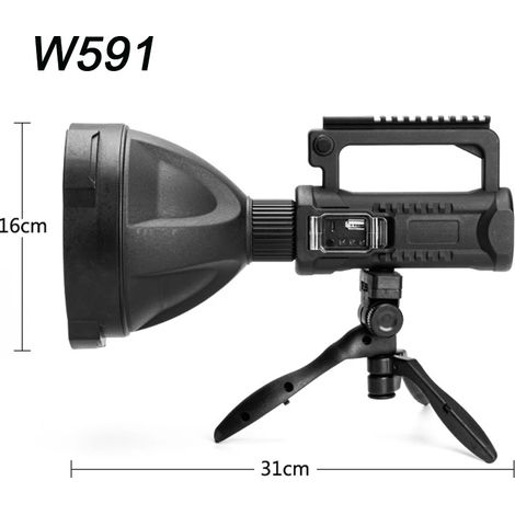 Projecteur rechargeable - étanche pour extérieur - lampe torche haute puissance - grande capacité de 8000 mAh (1/5)