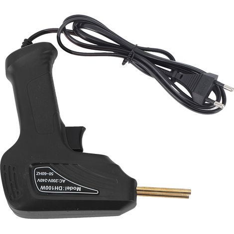 Pistolet à souder portatif 50 W avec indicateur de puissance LED, prise UE 200-240 V, pour la soudure de pièces plastiques au quotidien (noir). (1/5)