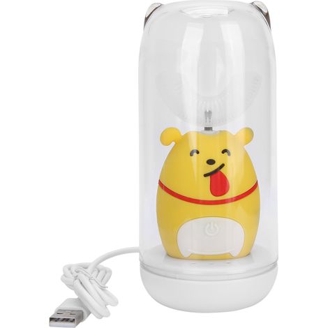 Brosse à dents électrique enfant en forme de U, nettoyage mignon, soin buccal jaune, avec tête de brosse pour 2-6 ans (1/5)