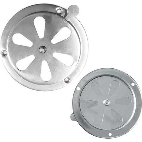 2-teiliges Edelstahl-Lüftungsgitter abschließbar runder Ventilator abschließbare 125-mm-Lüftungsplatte Grilllüfter Edelstahl Grill Lüftungsgitter (1/5)