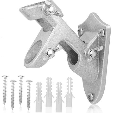 Support de Mât de Drapeau Extérieur, Support Lourd en Aluminium Anti-Rouille, Accessoires pour Mât de 2,5 cm de Diamètre (1/3)