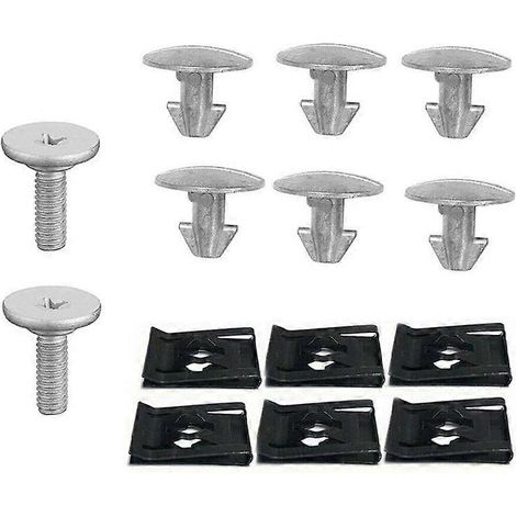 Kit de 14 pièces compatible avec Accord et Civic : boulons de fixation inférieurs du capot, boulons de fixation des ailes et clips d’accès. (1/5)