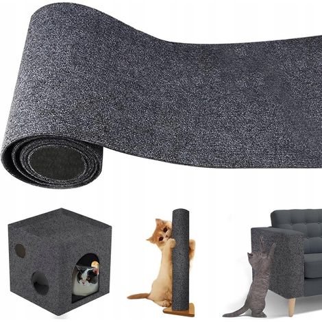 Tappetino antigraffio autoadesivo per gatti, protezione per mobili e divani, 100x40 cm, grigio