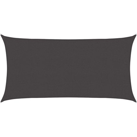 Sunshade Sail Anthracite 2.5 x 6 m HDPE vidaXL