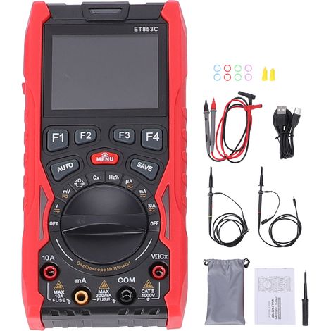 Oscilloscope numérique 3 en 1 multimètre et générateur – Double canal portable écran couleur test réparation électronique (1/5)