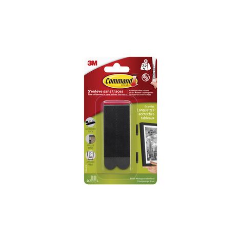 Languettes Adhésives Déco 3m Command Fixation Murale Sans Perçage Ni Dégâts - 3m