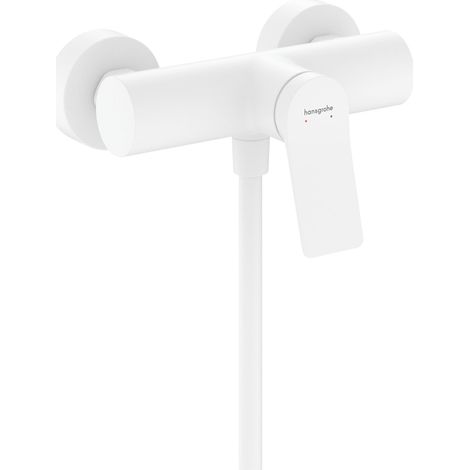 Mitigeur de douche apparent, Robinet douche 1 sortie, Mitigeur monocommande, Blanc mat, 75623700 (1/5)