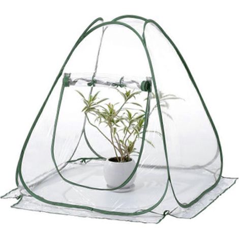 Mini-Pop-up-Gewächshaus, wasserdicht, für drinnen und draußen, Blumentopfabdeckung, Gartenpavillon, 68,6 x 68,6 x 78,7 cm