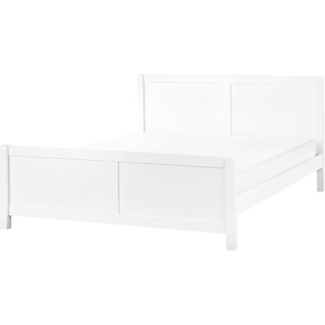 Bed Wood CHAMPAGNAT 180 x 200 cm (EU Super King) White