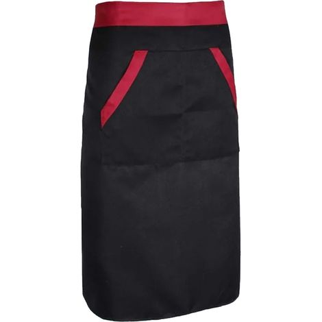 Kochschürze, schmutzabweisend, atmungsaktiv, dick gefüttert, Herren-Halbschürze mit 2 Taschen zum Kochen, Grillen, Reinigen und Backen (1/5)