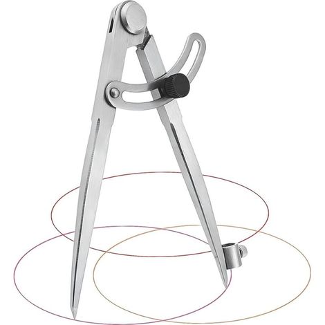 Messzirkel, großer Profizirkel, professioneller Zimmermannszirkel, Kaltnadelzirkel, für Kreiszeichnungen, Holz-, Metall- und Lederarbeiten
