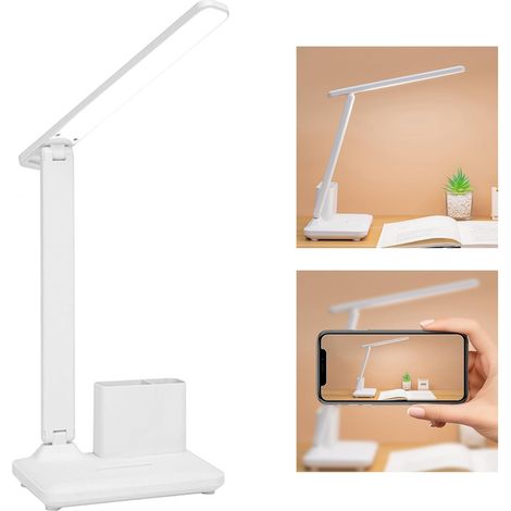 Lampe de Table Tactile LED ABS Bureau Lecture Pliable 3 (1/5)