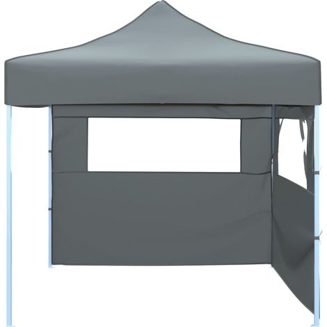 Tente de réception escamotable avec 2 parois 3x3 m Anthracite CFW669963 (1/5)