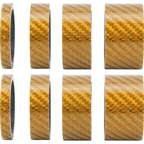 Stück Carbonfaser-Gabelspacer 5/10/15/20 mm, Unterlegscheiben für Vorbau und Steuersatz, Gold