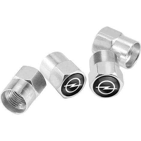 (B argent pour Opel) 4 bouchons de valve de pneu en alliage d'aluminium, accessoires anti-poussière, compatibles avec Opel OPC Corsa Astra Insignia Mokka Grandland Vectra Zafira (1/5)