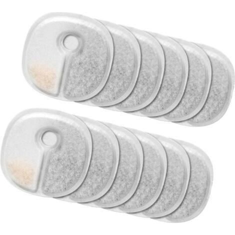 [JAMAIS UTILISÉ] 12 Packs Filtre de fontaine anti-odeurs pour animaux de compagnie avec filtre à charbon actif pour fontaine à boire pour chiens et chats (1/4)