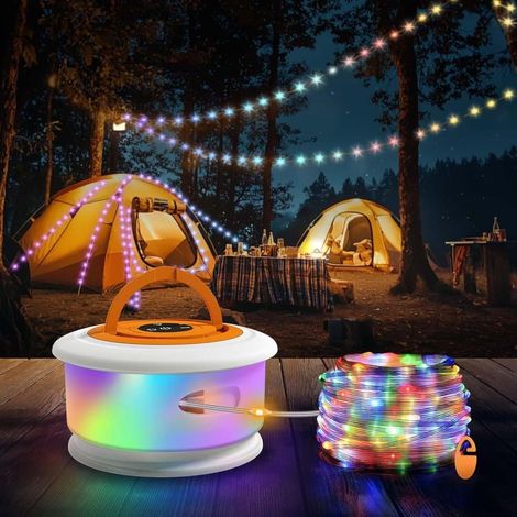 Guirlande lumineuse LED, 10 m, RGB, rechargeable, USB-C, pour la décoration intérieure, les fêtes, le jardin et les événements.-AquaForge (1/5)