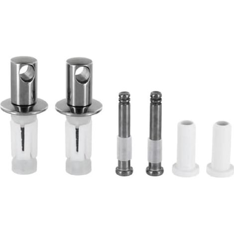 Multi Suites, Ensemble de charnières pour siège WC série Mia en acier inoxydable, J4555BJ, Chromé (1/5)