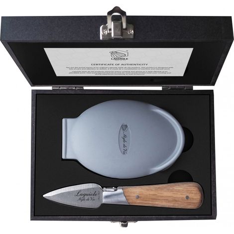 Austernmesser 5,5 cm, Style De Vie, Eichenholz, Laguiole, elegante Geschenkbox