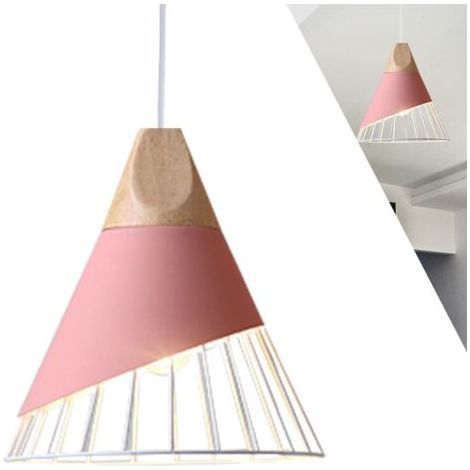 Suspension Moderne Industrielle Bois Suspension Luminaire Abat-Jour En Métal Plafonnier E27 Lustre Simple cage Créatif Réglable Pendante Fer Pour Salon Chambre Salle À Manger Cuisine Salon (1/5)