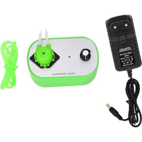 Pompe Péristaltique Doseuse à Vitesse Variable Haute Précision avec Alimentation 12-2 CC pour Laboratoire Analytique et Aquarium Fiche UE 100-240V (1/5)