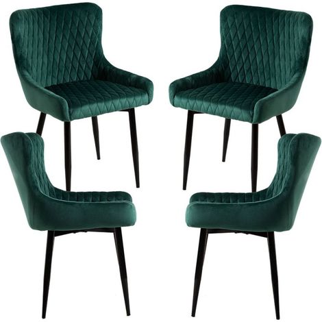 Packs Sillas Comedor - Pack 4 Sillas Sanda Terciopelo - Verde