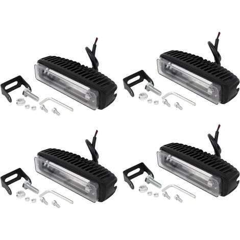 Bande lumineuse LED rouge 4 pouces 30W pour chariots élévateurs et voitures, éclairage de zone dangereuse d'entrepôt (4 pièces) (1/5)