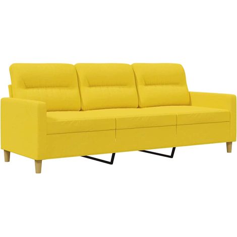 3-Sitzer-Sofa Hellgelb 180 cm Stoff vidaXL