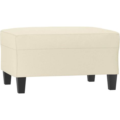 vidaXL Footstool Cream 70x55x41 cm Faux Leather (1/5)