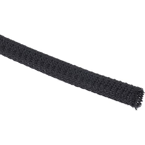 Gaine Tressée 4mm RS PRO, Noir en PET, 3m ( Prix pour sachet de 3 Mètres ) (1/3)