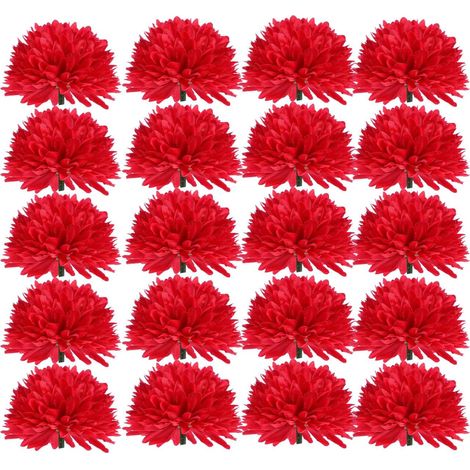 de chrysanthème artificielles à l effet réaliste lot de 50 (1/5)