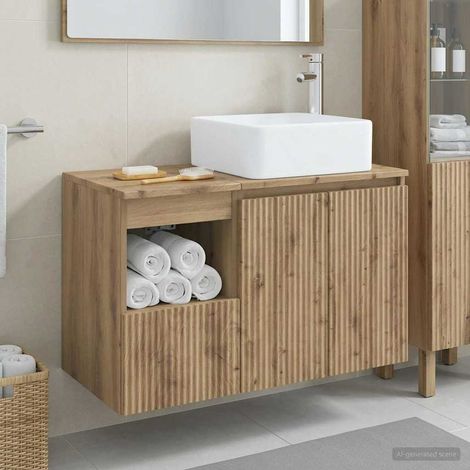 vidaXL Bathroom Furniture Set 2 pcs Artisan Oak Engineered Wood (1/5)