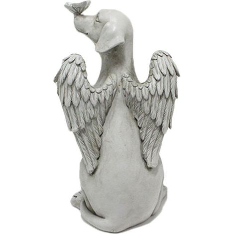 SURENHAP Hundeengelstatue, Gedenkstatue für Hundeengel, Handgefertigte, lebendige und exquisite Haustier-Gartenfigur aus Kunstharz (1/5)