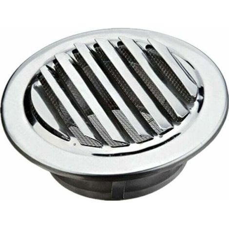 Rejilla de ventilación redonda de acero inoxidable, rejilla de extracción redonda para mantener la circulación del aire en baños, oficinas y espacios con techos altos (80/100/120 cm) Acero inoxidable 