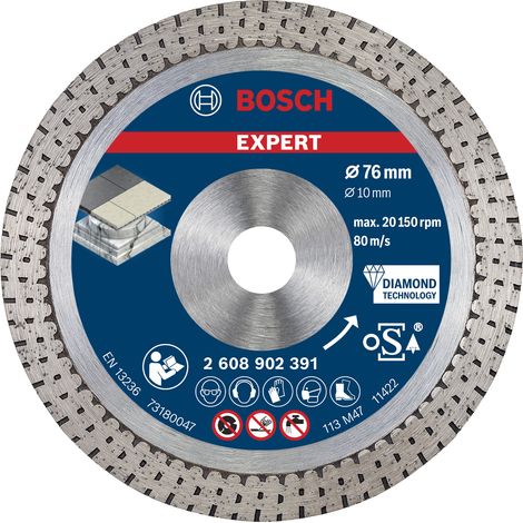 Bosch EXPERT Hard Ceramic 76 mm Diamond Cutting Disc 76 x 1.5 x 10 mm 2608902391 (1/5)