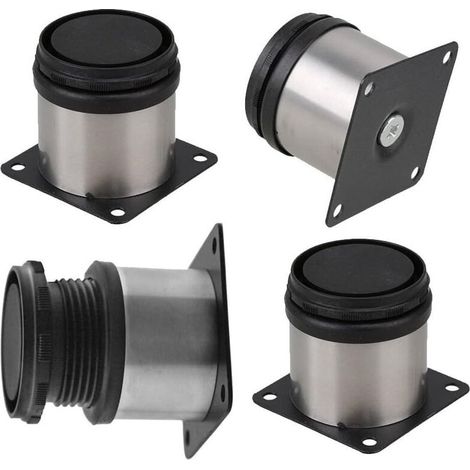 4 Stück Verstellbare Möbelfüße, 50x50 mm Tischbeine, Schrankfüsse, Metallfüsse, Füße für Möbel, Küche, Schreibtisch, Tischbeine, Möbel Beine, Füße Arbeitsplatte (1/5)