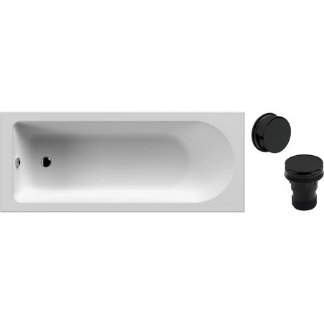 Round Single Ended 1700x700 Bath Set – Leg Set & Black Waste (1/4)
