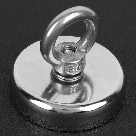 Magnetischer Angelhaken, Flussrecycling, Jagd, Beschichtung 245 lbs N35 + 20 Meter rotes Seil (1/5)