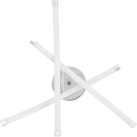 Gabelförmige Deckenleuchte aus Aluminium, silberfarben, LED, 3 gebogene, warmweiße Lampen mit Treiber für Wohnzimmer, Küche, Schlafzimmer, 85–265 V (1/5)